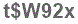 The text to enter in the texbox below is: t$W92x