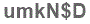 The text to enter in the texbox below is: umkN$D