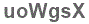 The text to enter in the texbox below is: uoWgsX