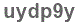 The text to enter in the texbox below is: uydp9y