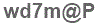 The text to enter in the texbox below is: wd7m@P