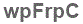 The text to enter in the texbox below is: wpFrpC