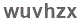 The text to enter in the texbox below is: wuvhzx