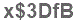 The text to enter in the texbox below is: x$3DfB
