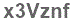 The text to enter in the texbox below is: x3Vznf