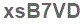 The text to enter in the texbox below is: xsB7VD