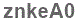 The text to enter in the texbox below is: znkeA0