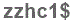 The text to enter in the texbox below is: zzhc1$